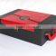Luxury durable foldable paper leather hard case for wine red