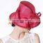 2015 Summer New Arrival Red Sinamay Church Hat Dress Hat Junesyoung