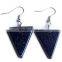 Triangle shape natural stone quartz earrings