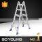 aluminum giant ladder with telescopic steps 4*3 3.6M