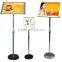 Advertising Free Standing Modern Floor Poster Display Rack