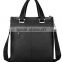 Fashion black genuine leather cross body bag briefcase men bags
