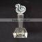 cheap sandblastaing medium size crystal trophy