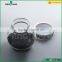 200ml Small transparent glass storage jar with metal lid wholesale