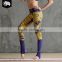 Custom bikram workout colorful fitness sports printed leggings