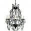 530-4 French Blackened Crystal Chandelier