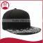 black custom snapback plain /broderie patch snapback / men hat snapback