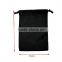 Black Velvet Bag with Logo in square shape,/Velvet Jewellery pouch/velvet drawstring bag