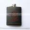 usa travel camo liquor leather wrapped hip flask