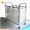 4 Bins Laundry Bags Sorter Cart with wheels and Clothes rack