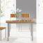 Strong durable plywood stackable dining chair with durable tube legs