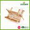 Kitchen Bamboo Folding Dish Rack/cabinet Dish Rack/wooden Dish Rack Wholesale