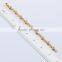 Fashion CZ stone charm bracelet engagement jewelry in yellow gold plated