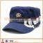 Fashion plain brush cotton brand military cap