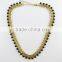 Winter style black crystal bib necklace