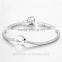 X090C Wholesale Custom Crystal Stone Engraved Dad Round Bead, Sterling Silver 925 Charm