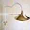 New arrival white painting bath&shower faucet set with brass rainfall shower head