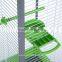 Pawhut White Green Yellow Garden Metal Parrot Cage