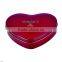 personalize heart tin box pvc window and printing lid