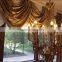 Very Elegant and Romantice Coffee Color Drapery Living Room Bay Window Blackout Curtain and White Sheer Curtain Set