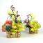 Colorful flower decoration BISINI round flower box art resin craft(BG11-M036)