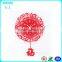 Custom distinctive red acrylic wall clock with animal pattern
