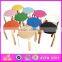 Colorful wooden kids chair toy,high quality and best seller wooden stool chair,wooden toy mini chair for children W08F032