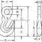 ATLI H-323 US type steel eye grab hook