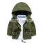 Wholesale High Quality 100% Cotton Olive Green Boys Winter Outfit With Armband