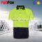 men long sleeves collar t-shirt red mesh fabric reflective safety t-shirt for worker safety t-shirt wholesale