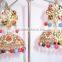 JADAU GOLD PLATED Dangler MULTICOLOR JHUMKA TEMPLE EARRINGS real look