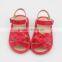 Summer handmade PU leather sadals funny kids squeaky shoes 2017