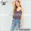 Pins & Needles loose fit button floral printed scallop edges cami strappy tanks