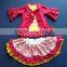 Mustard Pie Remake Baby Cardigan 3 Pcs Outfits Striped Top & Skirt And Cardigan QL-22