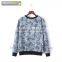 Pullover Sweatshirt With Leaves Pattern And Letters Embroidery for Women