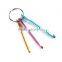 Charmkey metal key ring 3pcs corchet hook set multicolor mini aluminum crochet hook for crafts