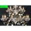 beautiful european copper lamp with rose and Ceramics flowers for decoration