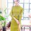 B22682A Korea style women sweater long sleeved knitted skirt suit
