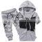 mens hip hop latest design tracksuit short sleeve hoodie sweatsuit half harem pants