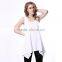 Casual Style Fashion Ruffled White Blouse