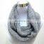 Wholesale Most Popular Ladies Girls Sequine Acrylic Loop Winter Knitted Scarf