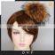 Natural color jumbo raccoon fur pompom accessory hairband hair hoop