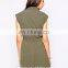 Ladies Removable Utility Belt Sleeveless Trench Jacket