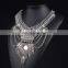 2017 Exaggerated Vintage bohemia crystal necklace Crystal Flower Maxi Rhinestone Bijoux Necklace