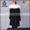 Korean style fur hooded long style white fox fur coat