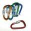 2015 novelty bulk carabiner hook with leather loop keyring holders wholesale