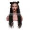 Brazilian human hair preplucked curly wave lace front wig