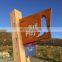 Garden corten steel advertising road signs