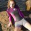 Women's one piece 3mm neoprene long sleeve shorts rash guard diving wetsuit surfing suit diving suit with zipper