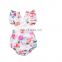 OEM Service Lace-Up Girl Floral Baby Clothes Romper